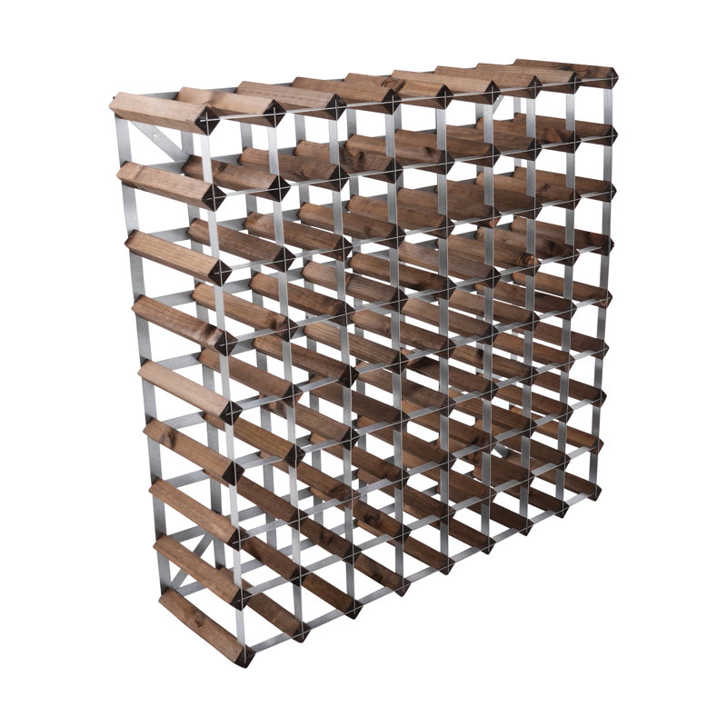 Brejon 72 - Bottle Solid Wood Wine Bottle Rack, Dark Brown