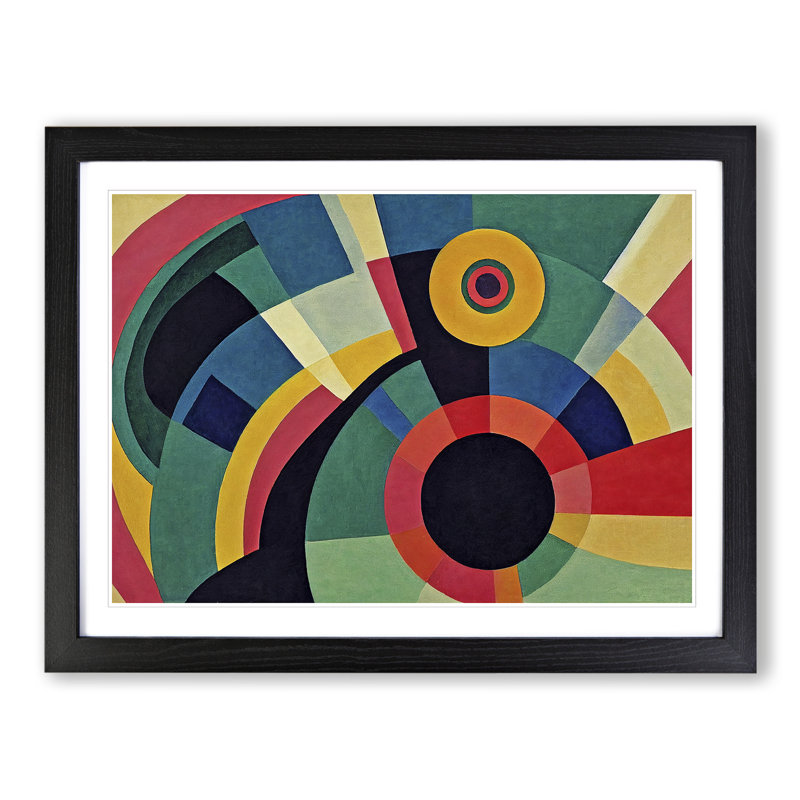 Sumptuous Modern Abstract Art - Single Picture Frame Print, 34cm H x 46cm W x 2cm D, Black Framed