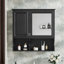 Armoire à pharmacie à miroir de 30 pouces avec tablettes ouvertes, rangement mural mural avec portes et miroir, tablette réglable, armoire de rangement pour salle de bain au-dessus de la toilette-2000014406