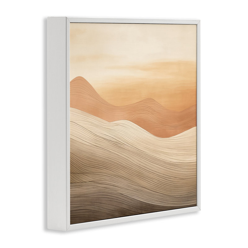  Ombre Desert Dunes Grey Framed Giclee Art by Irena Orlov, H 24 po x l 24 po, Estampe numérique encadrée blanc bord de mer