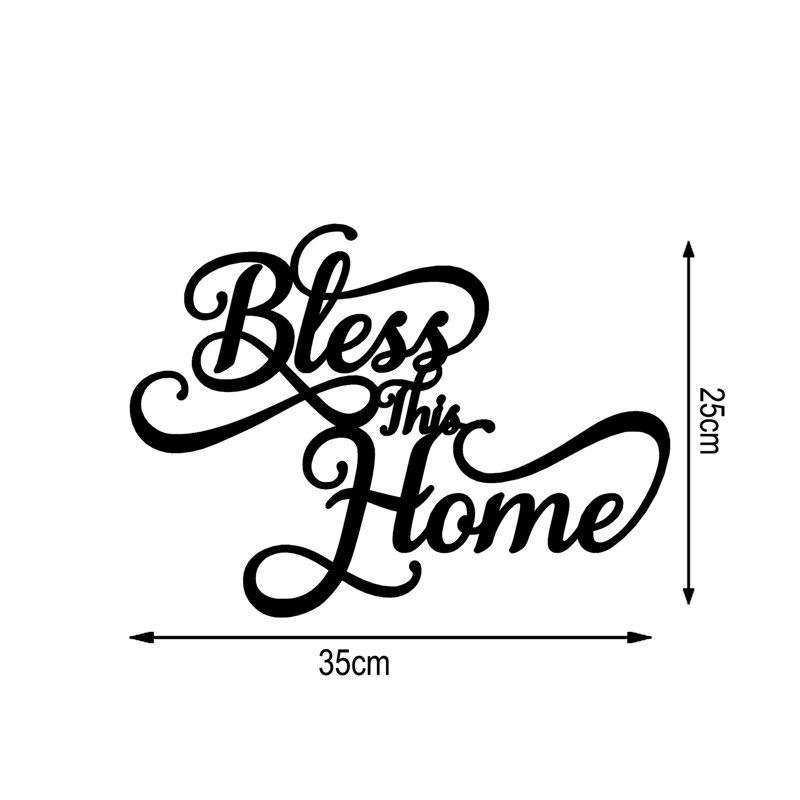 Elegant Decorative Metal Wall Accessory, Black Finish, 13.8 x 9.8 inches | 100% Metal Construction, Thickness: 0.08 inches | Perfect for Home Decor & Office Spaces, Durable and Stylish Design