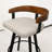 26" Swivel Counter Stool with Solid Walnut Wood Back and Upholstered Seat -1437106563