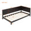 Lit de jour simple en bois / canapé, espresso-129892426-129892427