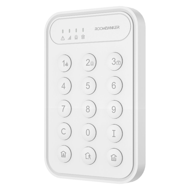 Roombanker Wireless Security Keypad with One-Click Arming/Disarming - Advanced Encryption, Long-Range Communication