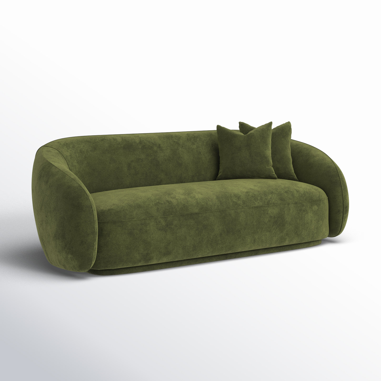 86'' Upholstered Sofa, Distressed Green Velvet