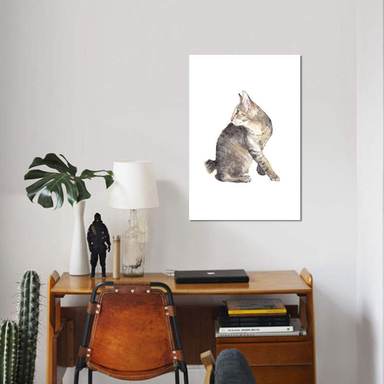«Manx Cat», reproduction sur toile, H 26 po x l 18 po x P 1,5 po, Toile tendue
