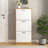 Modern Entryway Shoe Cabinet with 3 Flip Doors, Large Capacity and Space-Saving Design, Ideal for Narrow Spaces and Home Organization.-698750845