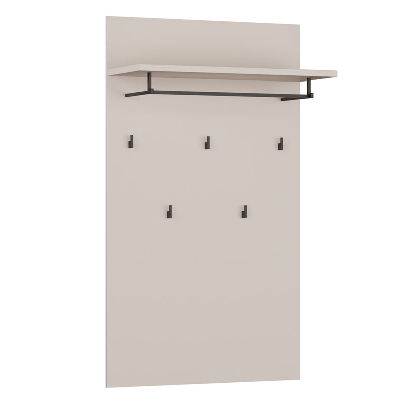 Byadbo Wall Mounted Required 5 - Hook Wall Mounted Coat Rack