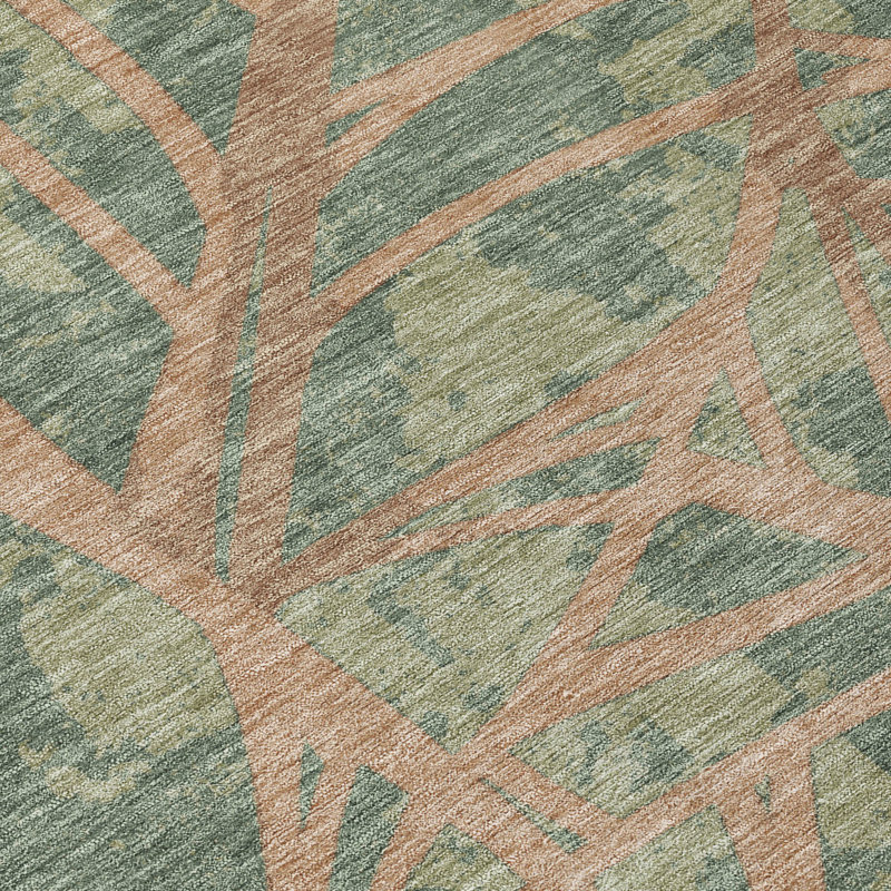 Machine Washable Indoor/Outdoor Chantille ACN2866 Botanical Rug, Basil, 3' x 5'