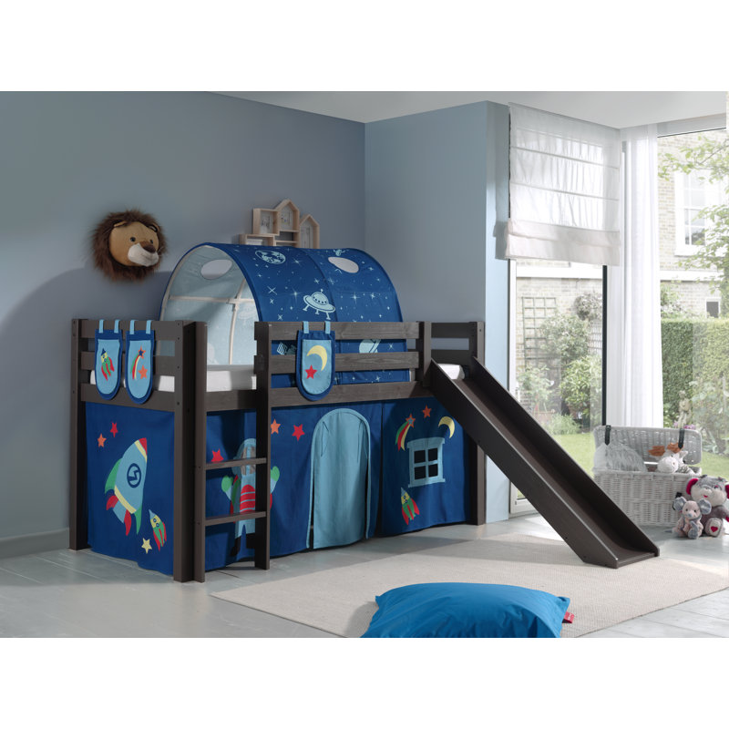 Pino European Single (90 x 200cm) Mid Sleeper Loft Bed Bed by Vipack, Beige, Premium