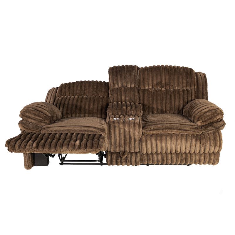 Causeuse inclinable avec boîte de rangement Living, Chocolat