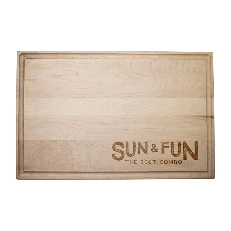Sun And Fun Cutting Board, Maple
