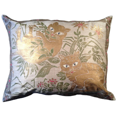 Kittens I Linen Rectangular Pillow Cover