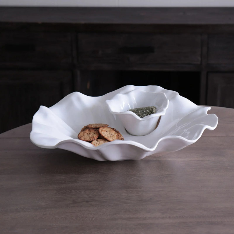 Vida Melamine Chips And Dip Platter