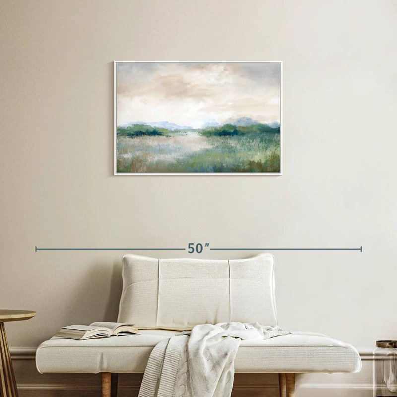 Calmer Vista, Cadre flottant blanc, 31 po x 21 po