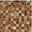 Barr Hand Woven Leather Brown/Light Brown Rug