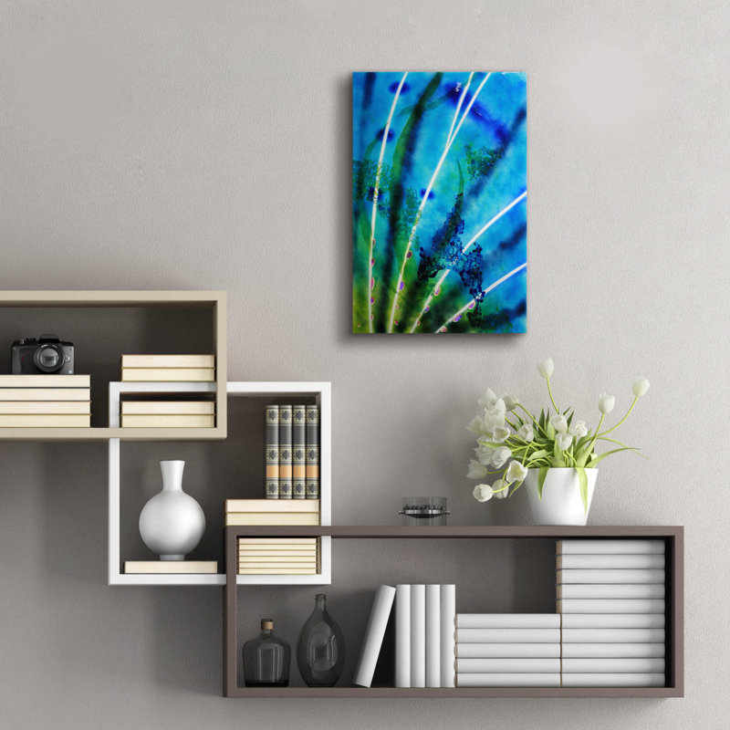 «Lion Fish Fin» par Rita Shimelfarb, art mural en verre acrylique, H 24 po x l 16 po x P 0,2 po