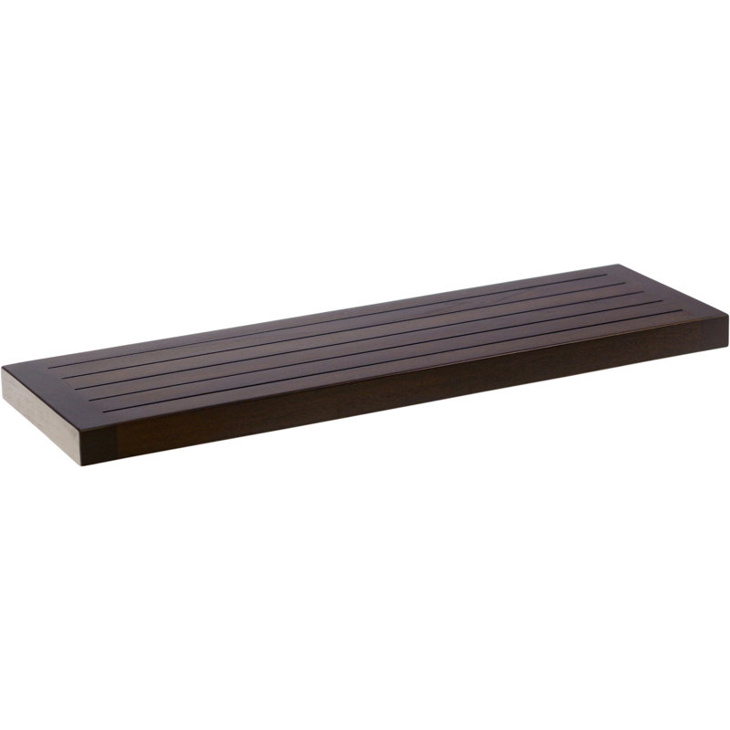 Tablette flottante en bois de teck Moa, H 1,5 po x l 30 po x P 9 po