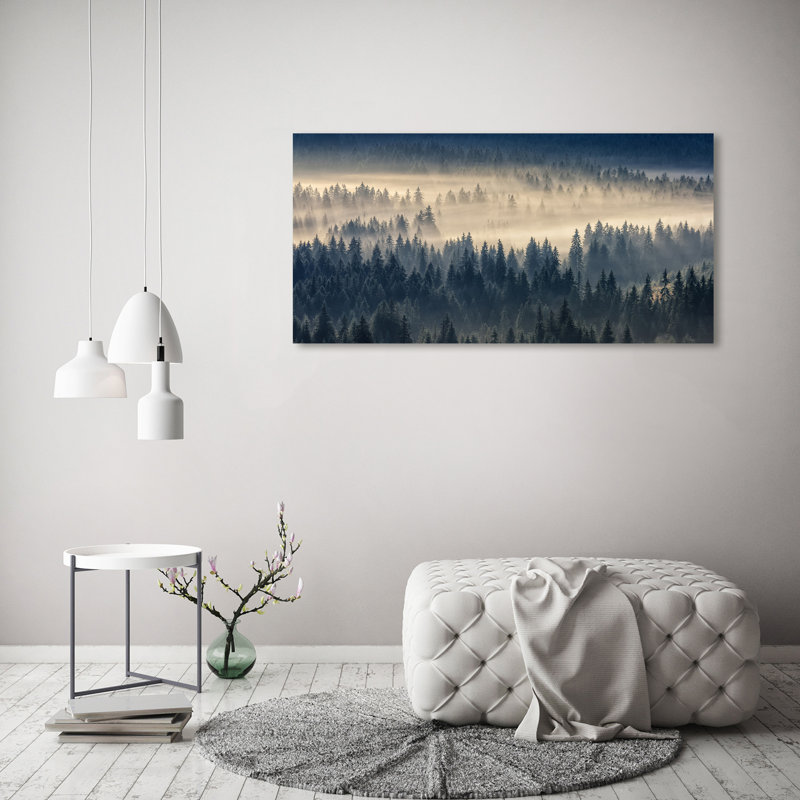 Fog Over The Forest - Wrapped Canvas Print