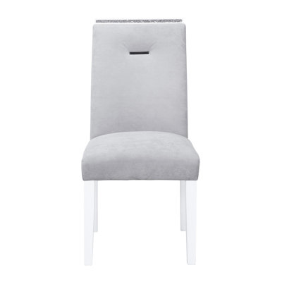 Ensemble de 2 chaises de salle à manger ARIYA GRIS / BLANC