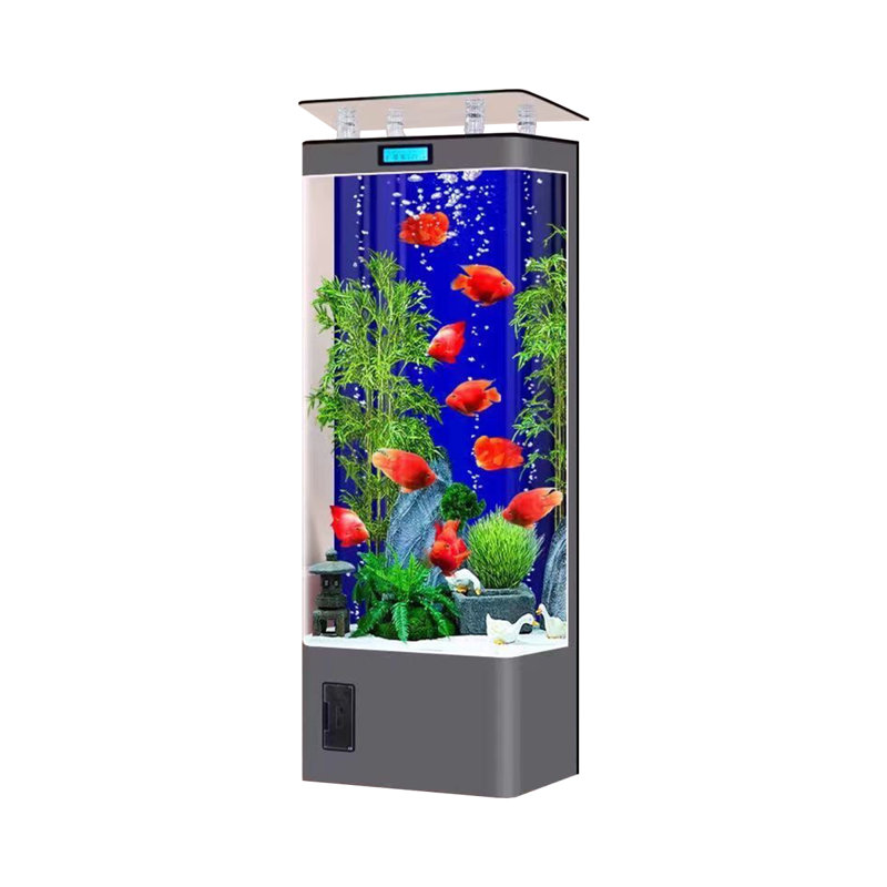 Aquarium moderne en bois massif 35 à 42 gallons Eco, Gris, 42 gallons (H 54,53 po x l 23,62 po x P 15,75 po)