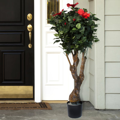 121.92cm Faux Flowering Tree in Planter