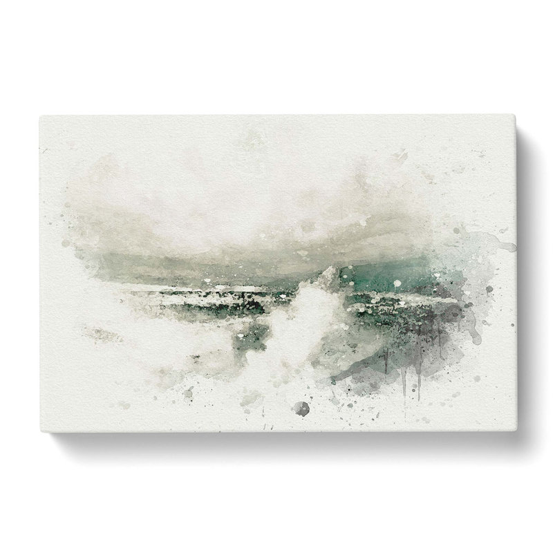 Crashing Waves in Abstract - Wrapped Canvas Graphic Art Print, 60cm H x 91cm W x 3cm D