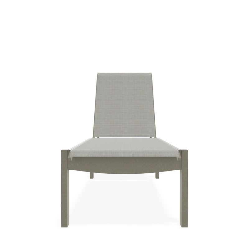 Chaise longue sans accoudoirs empilable en polymère avec accoudoirs Leeward, Tempête, Diacre