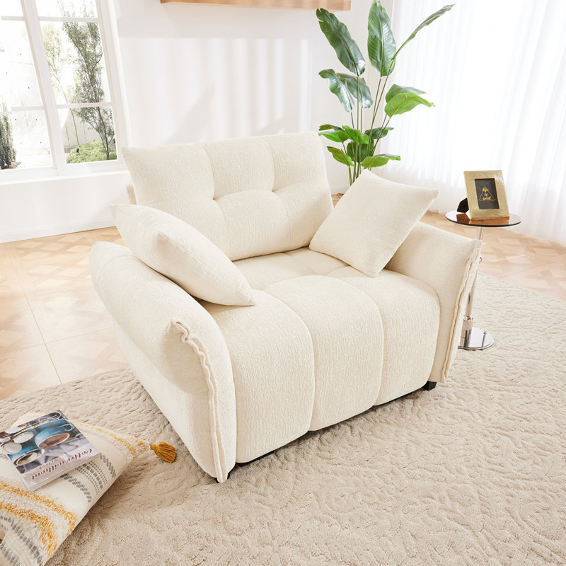 Canapé simple ergonomique de style contemporain, Blanc