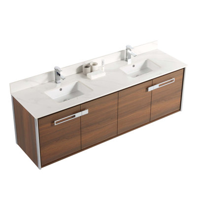 Meuble-lavabo double l 72 po x P 20,06 po x H 23,25 po