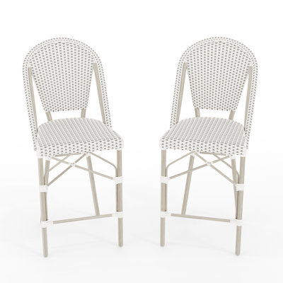 Martha Stewart Lily Pond All-Weather Stackable Patio Bistro Counter Stools