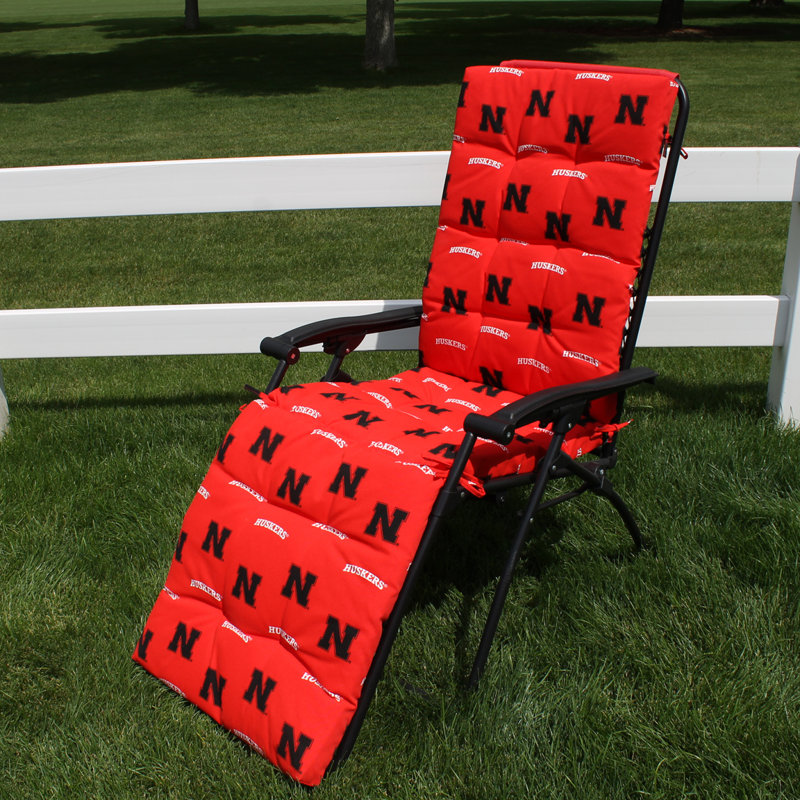 NCAA Outdoor 2'' Chaise Lounge Back Cushion