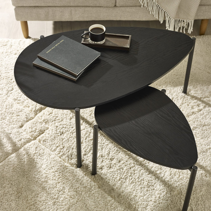 Taniyha Three Leg Coffee Table, Black