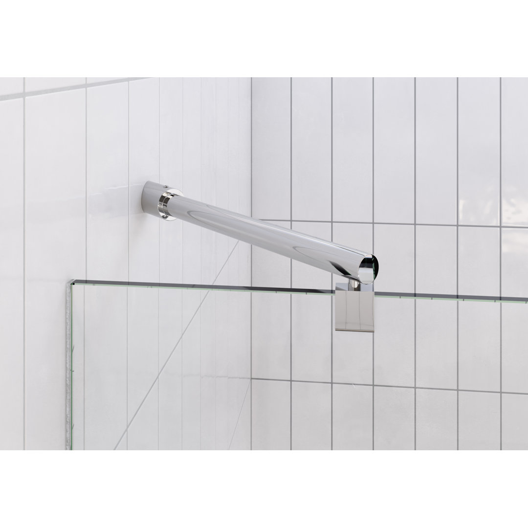Halo 34.75 in. x 78 in. Frameless Glass Hinge Shower Door Glass Warehouse 