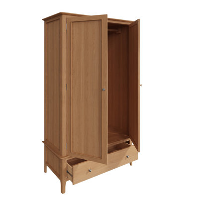 Bisbrooke 195cm H x 110cm W Large 2 Door Wardrobe