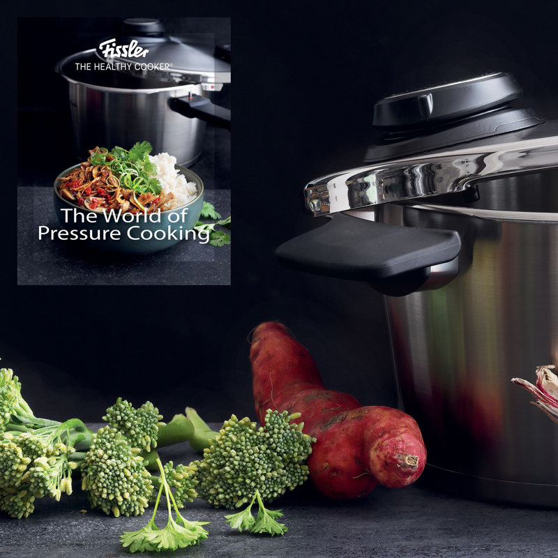 Vitavit Premium Pressure Cooker 4.8 Quart With The World Of Pressure Cooking Cookbook, 8.5 quarts