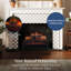 Country Living Infrared Electric Log Set Heater - Faux Logs Insert with Flickering Flames