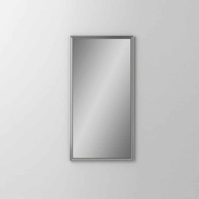 Vintage Brass Rectangular Aluminum Framed Vanity Mirror