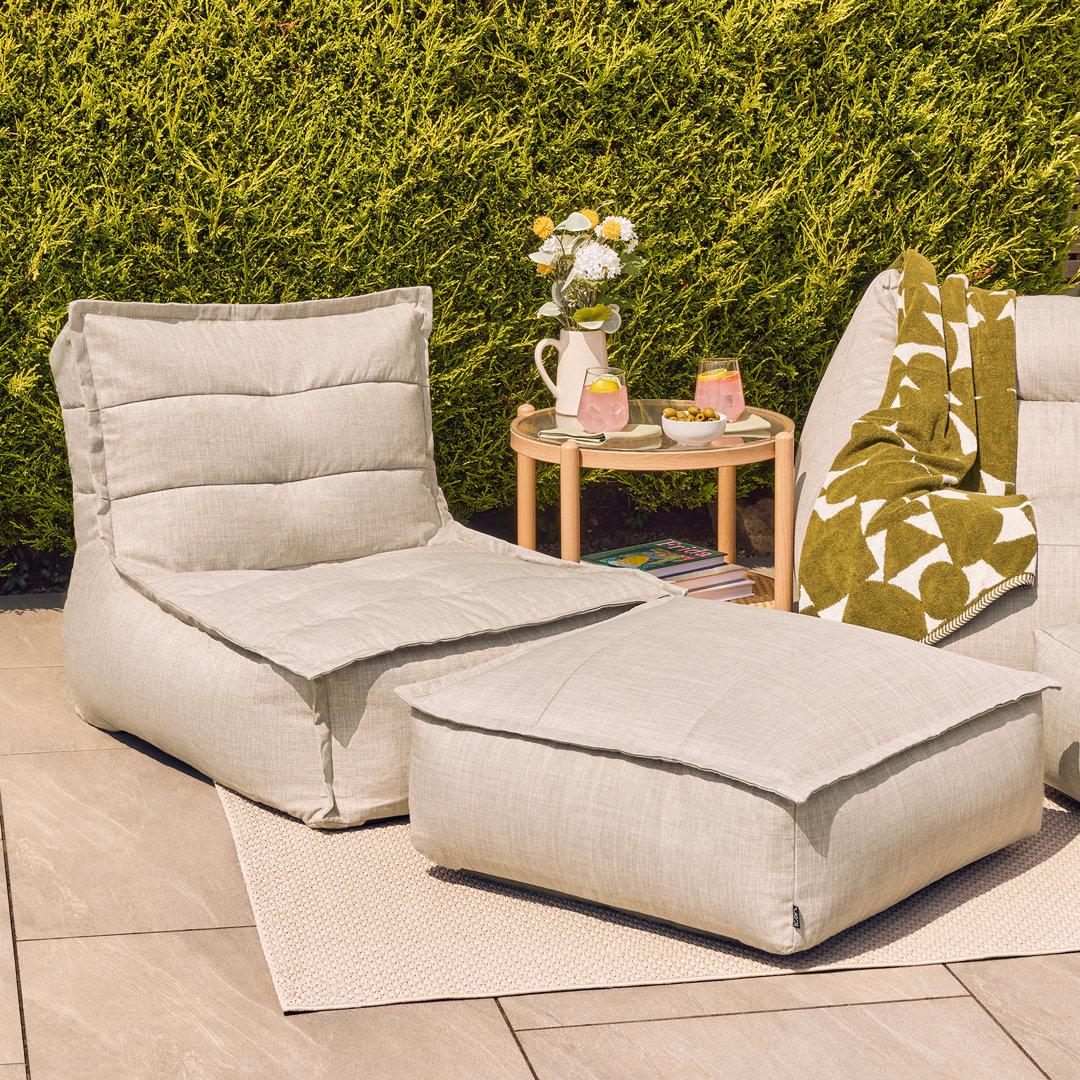 Dolce Outdoor Lounger Chair and Footstool Bean Bag