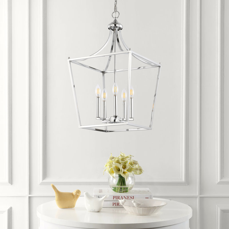 Arfan 5 - Light Lantern Square/Rectangle Pendant, Chrome