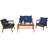 Dameian Acacia 8 - Person Patio Conversation Set with Cushions-826351168