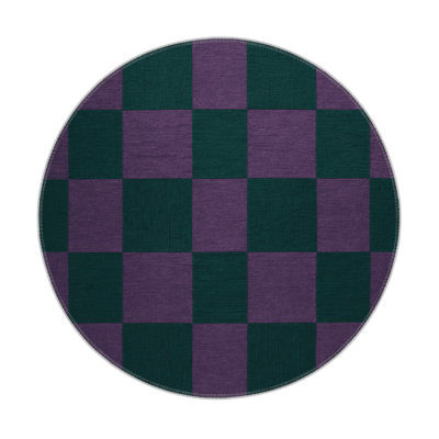Tapis d'intérieur et d'extérieur à carreaux bleu