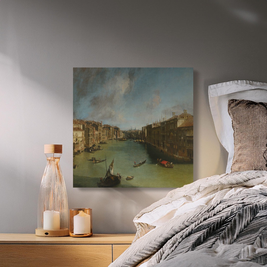Venice Canal Canvas Wall Art, Gallery Wrapped Print, Grand Canal Painting, Ready to Hang, Archival Quality, Statement Piece