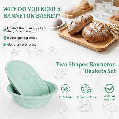 Folding Bread Proofing Box Banneton Proofing Baskets Ideal for Sourdough, Bread Baking 