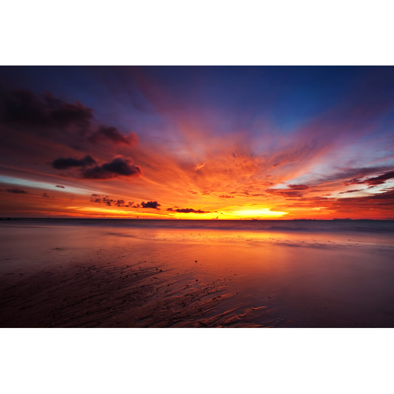 Tropical Sunset - Wrapped Canvas Print, 20cm H x 30cm W x 3.8cm D