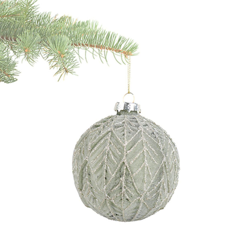 Ornement boule de paillettes en relief