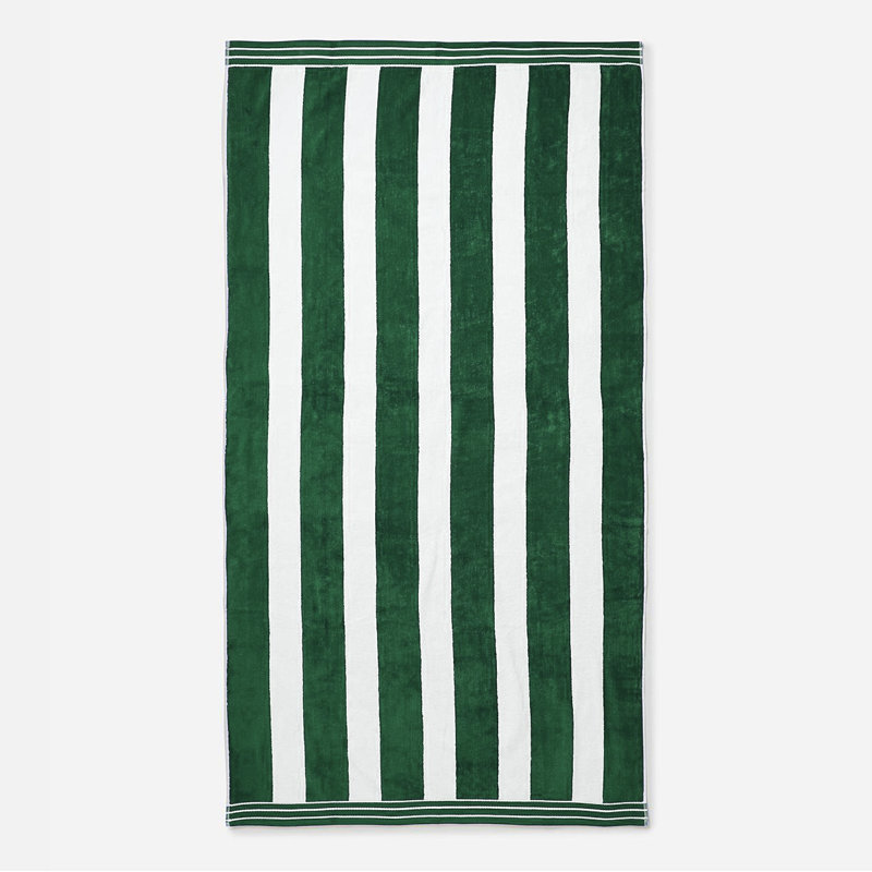 Jorah Large Cabana Stripe Beach Towel, Khaki