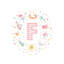 Impression rose lettre illustrée-52820115-52820116-52820121