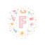 Impression rose lettre illustrée-52820115-52820116-52820132