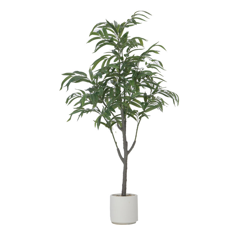 63" Artificial Faux Eucalyptus Tree in a Beige Resin Planter | 63" Eucalyptus Tree